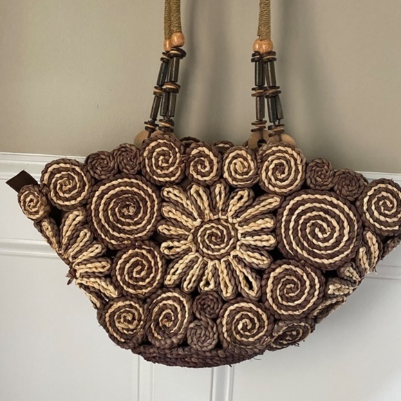 Anthropologie Sand N' Sun Woven Beach Tote Bag - Picture 3 of 7